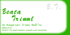 beata trimml business card